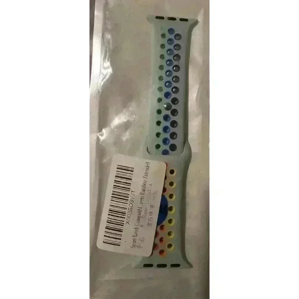 38mm Blue‎ Sports Band With Rainbow